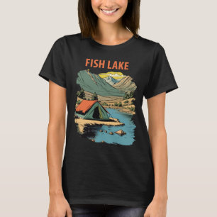 T-shirt Cabanon du mont Fish Lake Blue Travel