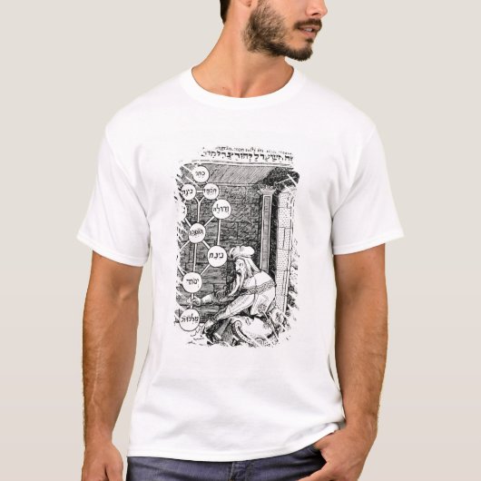 T-shirt Cabbalist juif tenant un sephiroth (Devant)