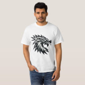 T-shirt Cabeza de dragón poligonal (Devant entier)