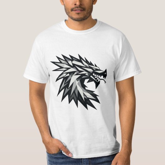T-shirt Cabeza de dragón poligonal (Devant)
