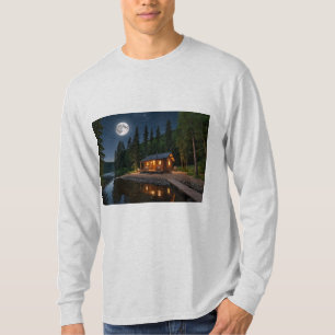T-shirt Cabine dans les bois la nuit