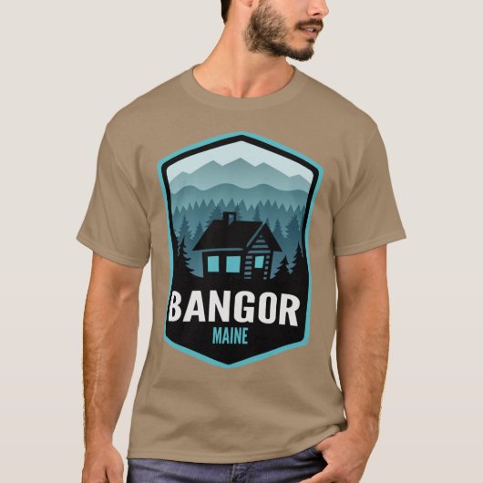 T-shirt Cabine de Bangor Maine Mountain (Devant)