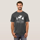 T-shirt Cabine de famille Rustic Moose Pine Trees Silhouet (Devant entier)