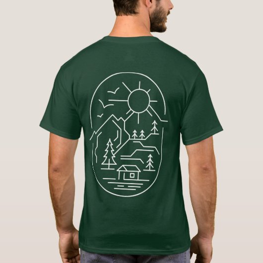 T-shirt Cabine de Mountain Lover conception minimale avant (Dos)