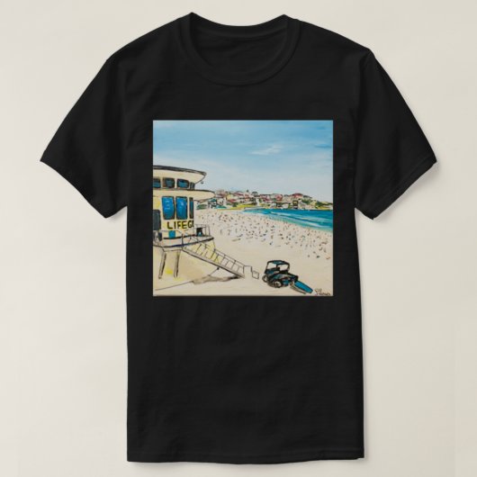 T-shirt Cabine de surveillance de plage Bondi (Design devant)