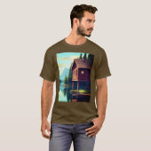 T-shirt Cabine de vacances sur le lac (Devant entier)