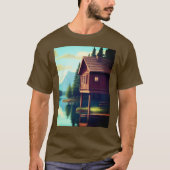 T-shirt Cabine de vacances sur le lac (Devant)