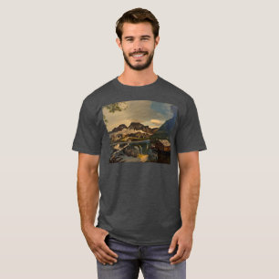 T-shirt Cabine sur Mountain Lake, par Gary Poling