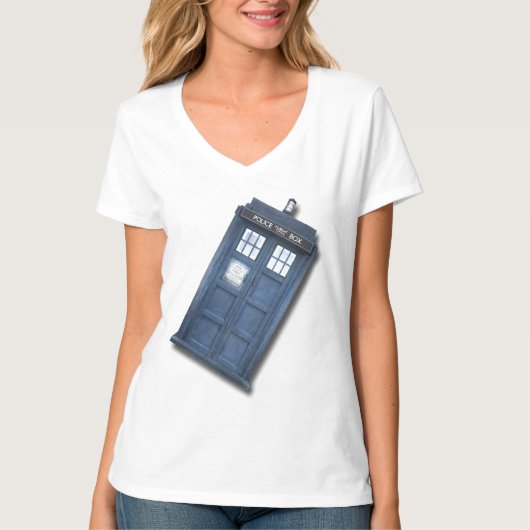 T-shirt Cabine téléphonique drôle de police (Devant)
