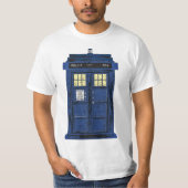 T-shirt Cabine téléphonique publique de police bleue - (Devant)