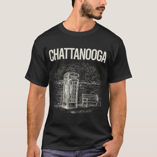 T-shirt Cabine téléphonique vintage Chattanooga (Devant)