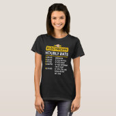T-shirt Câble électrique à tarif horaire (Devant entier)