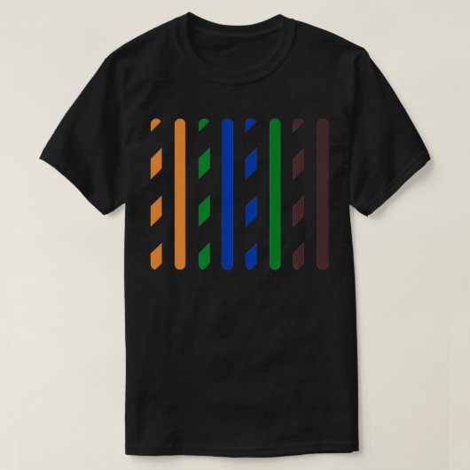 T-shirt Câble informatique RJ45 T568B Pinout Funny Data Te (Design devant)