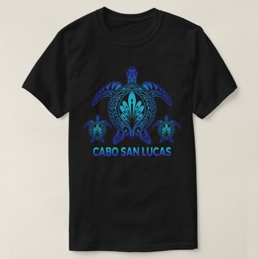 T-shirt Cabo San Lucas Mexique MX Blue Sea Turtle Souvenir (Design devant)