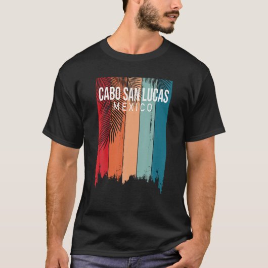 T-shirt Cabo San Lucas Mexique Rétro T Chemise (Devant)