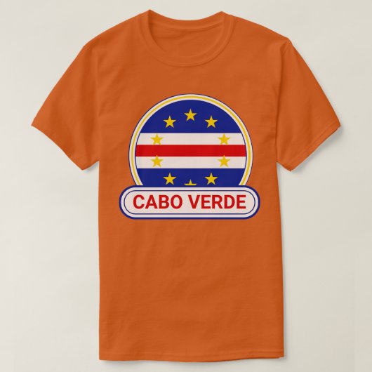 T-shirt Cabo Verde Country Badge Cabo Verde (Design devant)