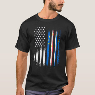 T-shirt Cabo Verdean Patriot Américain Pays Cultivé USA Fl
