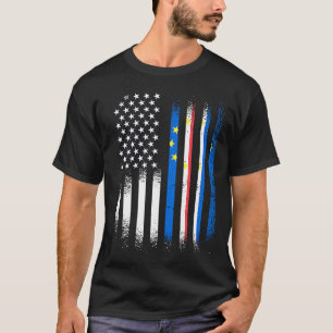 T-shirt Cabo Verdean Patriot Américain Pays Cultivé USA Fl