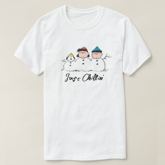 T-shirt cacahuètes | 3 Personne Snowman (Design devant)
