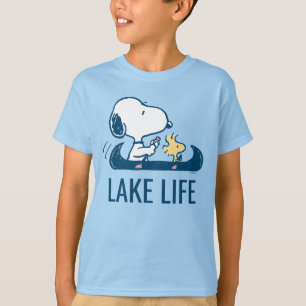 T-shirt cacahuètes   Canoë Snoopy & Woodstock