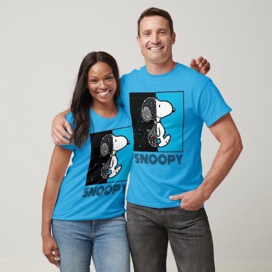 T-shirt cacahuètes | Conception géométrique Snoopy (Unisexe)