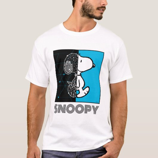 T-shirt cacahuètes | Conception géométrique Snoopy (Devant)