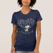 T-shirt cacahuètes en fleur | Snoopy Heart (Devant)