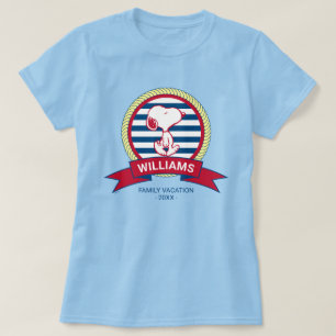 T-shirt cacahuètes   Insigne nautique Snoopy