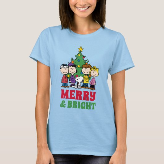 T-shirt cacahuètes | La Bande autour de l'arbre de Noël (Devant)
