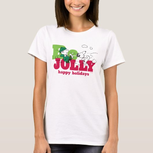 T-shirt cacahuètes | Linus & Snoopy Be Jolly (Devant)