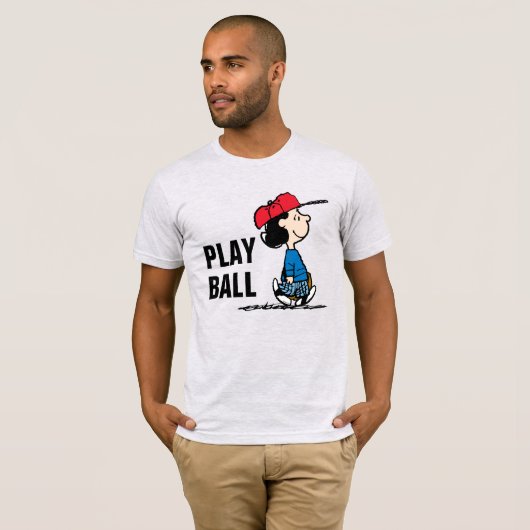 T-shirt cacahuètes | Lucy Jouant au baseball (Devant entier)