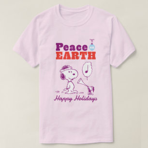 T-shirt cacahuètes Peace on Earth Snoopy & Woodstock