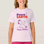 T-shirt cacahuètes | Peace on Earth Snoopy & Woodstock (Devant)