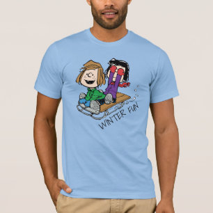 T-shirt cacahuètes Pepperment Patty & Marcie Sled Riding