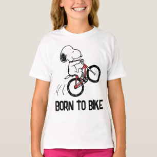 T-shirt cacahuètes   Roue à vélo Snoopy
