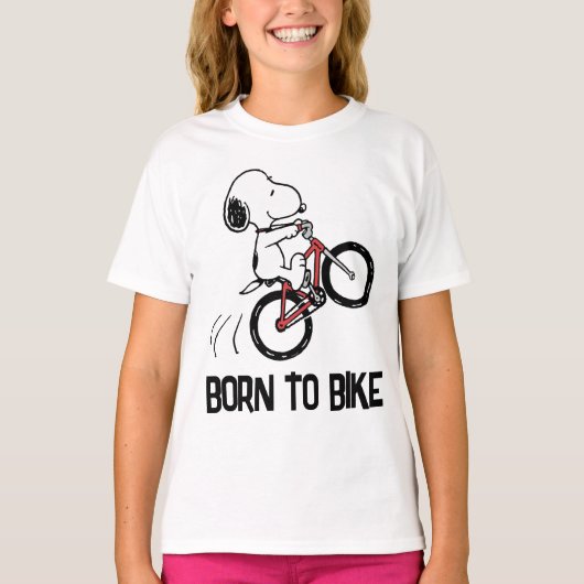 T-shirt cacahuètes | Roue à vélo Snoopy (Devant)