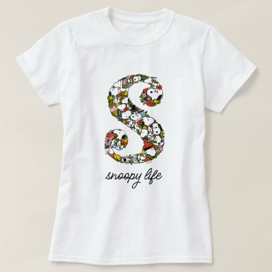 T-shirt cacahuètes | S est pour Snoopy (Design devant)