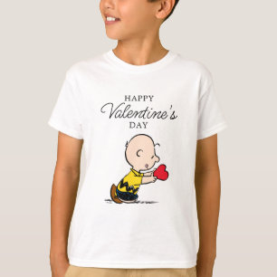 T-shirt cacahuètes Saint Valentin Charlie Coeur rouge Br