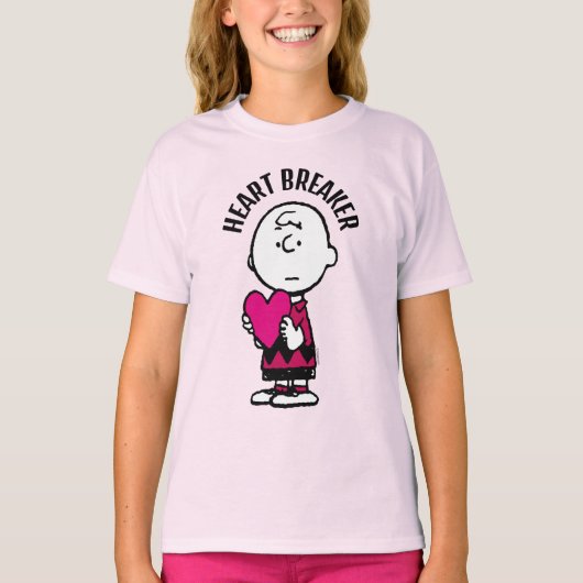 T-shirt cacahuètes | Saint Valentin | Heart Charlie Brown (Devant)