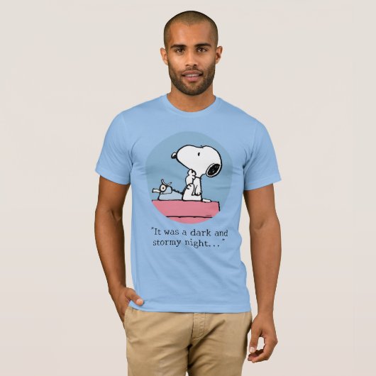 T-shirt cacahuètes | Snoopy à la machine à écrire (Devant entier)