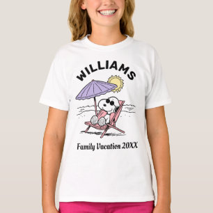 T-shirt cacahuètes   Snoopy Beach Vacances en famille