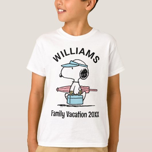 T-shirt cacahuètes | Snoopy Beach Walk Vacances en famille (Devant)