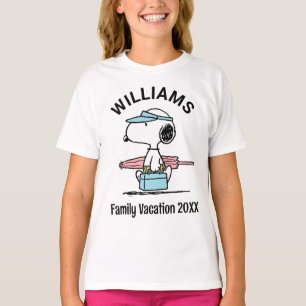 T-shirt cacahuètes Snoopy Beach Walk Vacances en famille