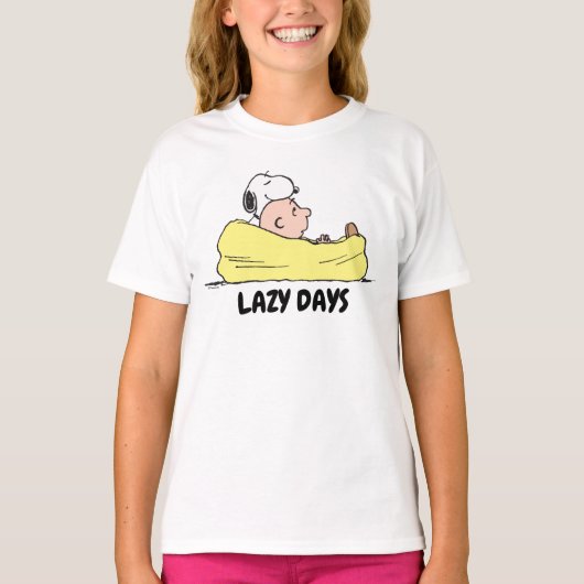 T-shirt cacahuètes | Snoopy & Charlie Brown dans la chaise (Devant)
