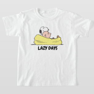 T-shirt cacahuètes   Snoopy & Charlie Brown dans la chaise