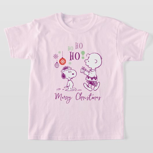 T-shirt cacahuètes | Snoopy & Charlie Brown Ho Ho Ho (Poser)