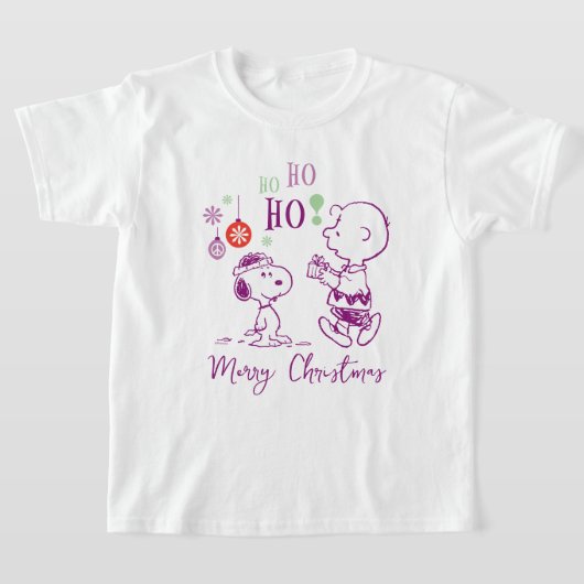 T-shirt cacahuètes | Snoopy & Charlie Brown Ho Ho Ho (Poser)