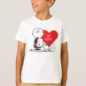 T-shirt cacahuètes | Snoopy & Charlie Brown Valentine (Devant)