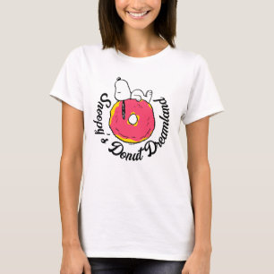T-shirt cacahuètes Snoopy Donut rose