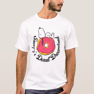T-shirt cacahuètes Snoopy Donut rose